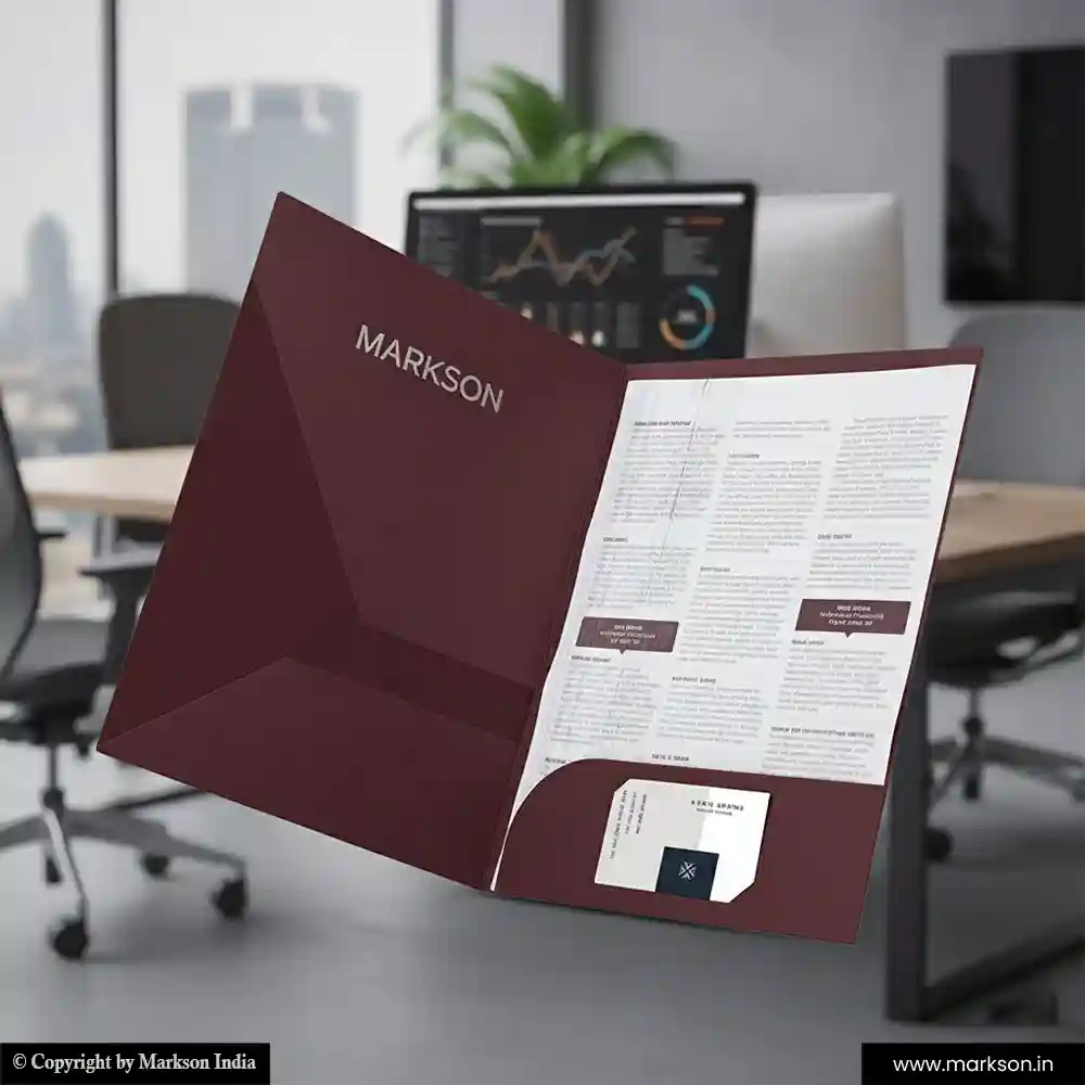New Corporate File Folders with Single Pocket Templeat Free Designs Markson India