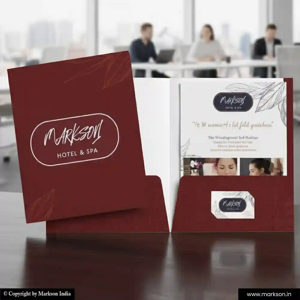 New Presentation File Folder with Double Pocket Templeat Free Designs Markson India