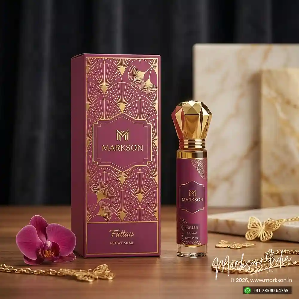 Top 50ML Fancy Attar Boxes Matte Foiling Embossed Export Near Me Markson India