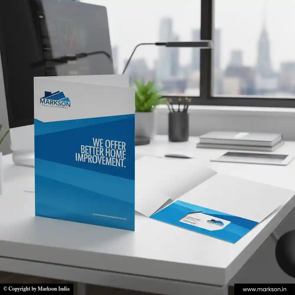 Top Custom File Folders with Double Pocket Online Printing Services Markson India