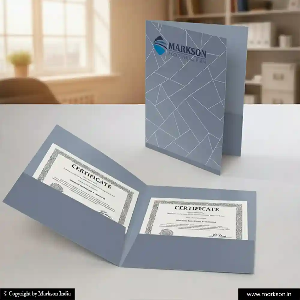 Top Office File Folders with Double Pocket Online Printing Services Markson India