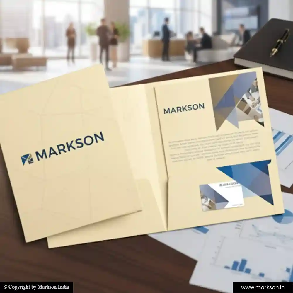Top Presentation File Folder with Double Pocket Online Printing Services Markson India