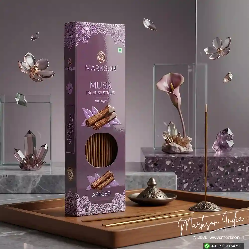 Unique 10g Standard Window Incense Stick Boxes Gloss UV Emboss Latest Price Markson India