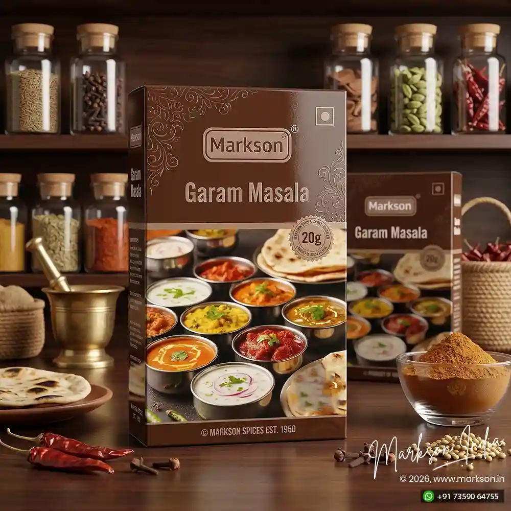 Unique 20g Standard Spices Boxes Gloss UV Emboss Latest Price Markson India