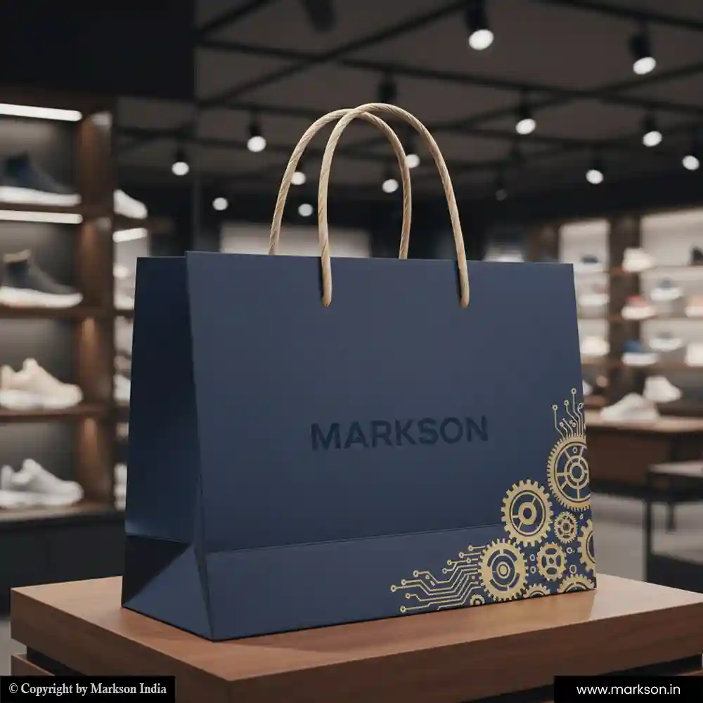 Best A3 Paper Bags with Twisted PP Handle Printing Services Markson India