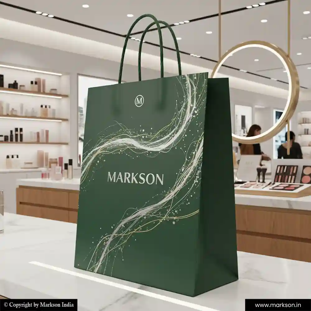 Best Cosmetic Paper Bags with Twisted PP Handle Printing Services Markson India