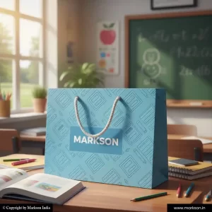 Best Custom Paper Bags with Cotton Rope Handle Printing Services Markson India
