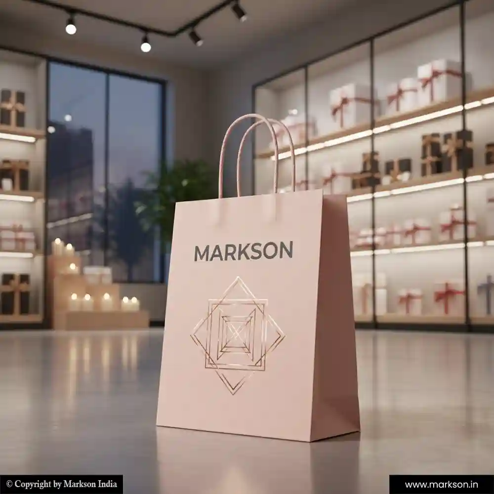 Best Custom Paper Bags with Twisted PP Handle Printing Services Markson India
