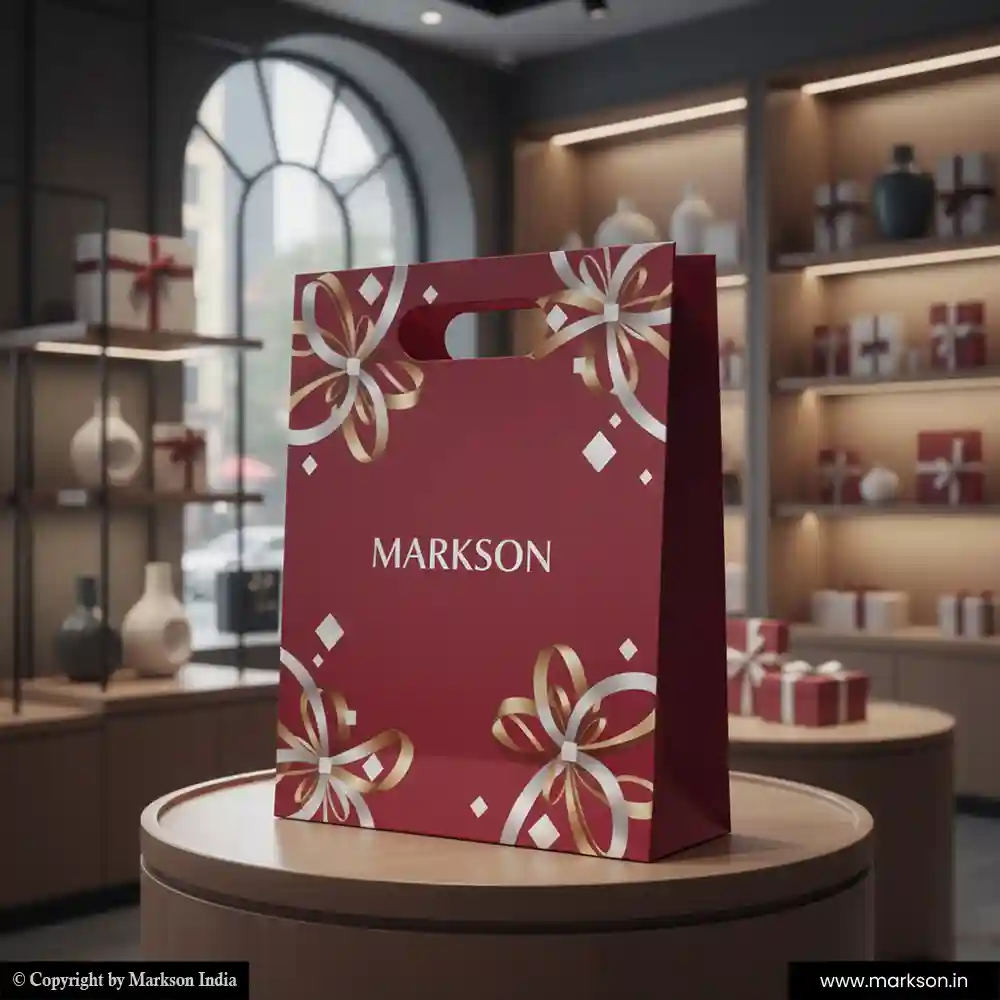 Best Gift Paper Bags with Die Cut Handle Printing Services Markson India