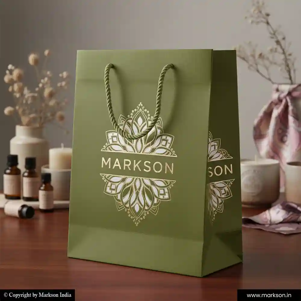 Best Gift Paper Bags with Rope Handle Printing Services Markson India