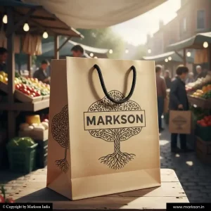Best Grocery Paper Bags with Cotton Rope Handle Printing Services Markson India
