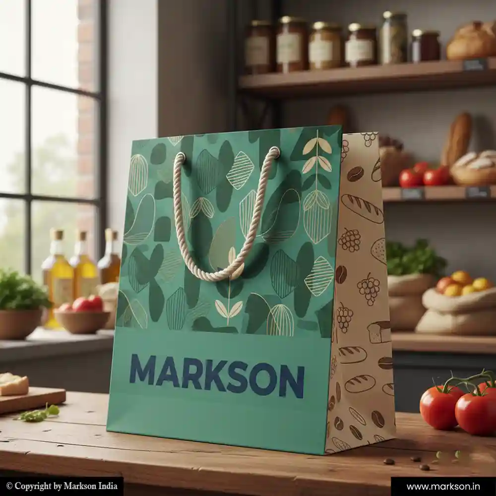 Best Grocery Paper Bags with Rope Handle Printing Services Markson India