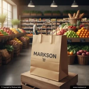 Best Kraft Paper Bags with Twisted PP Handle Printing Services Markson India