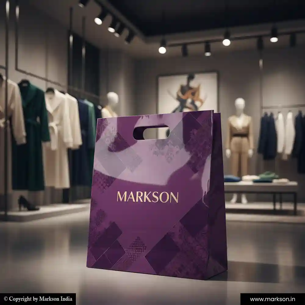 Best Laminated Paper Bags with Die Cut Handle Printing Services Markson India