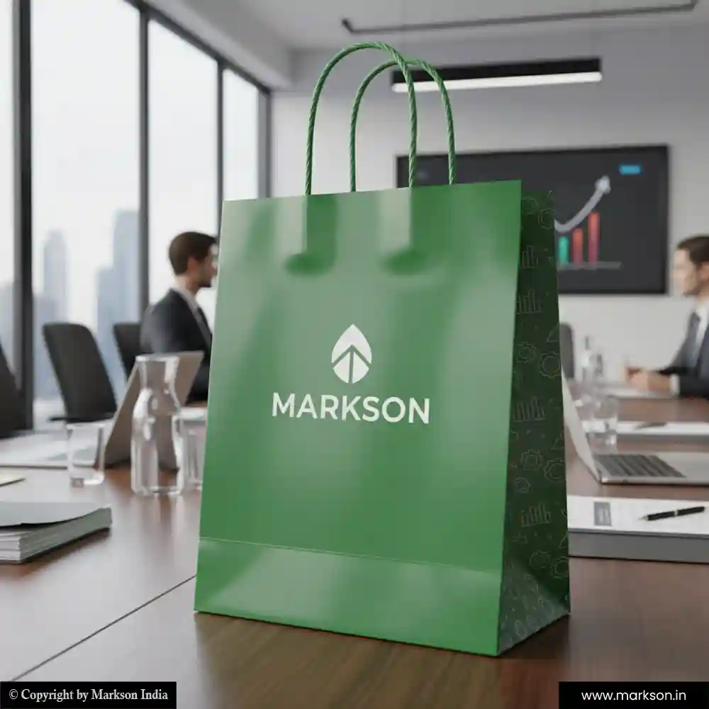 Best Laminated Paper Bags with Twisted PP Handle Printing Services Markson India