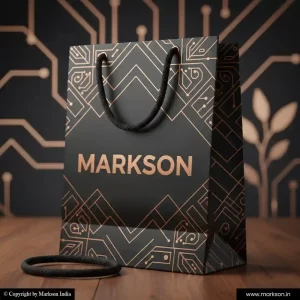 Best Personalised Paper Bags with Cotton Rope Handle Printing Services Markson India