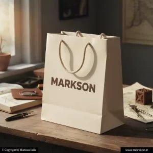 Best Plain Paper Bags with Cotton Rope Handle Printing Services Markson India