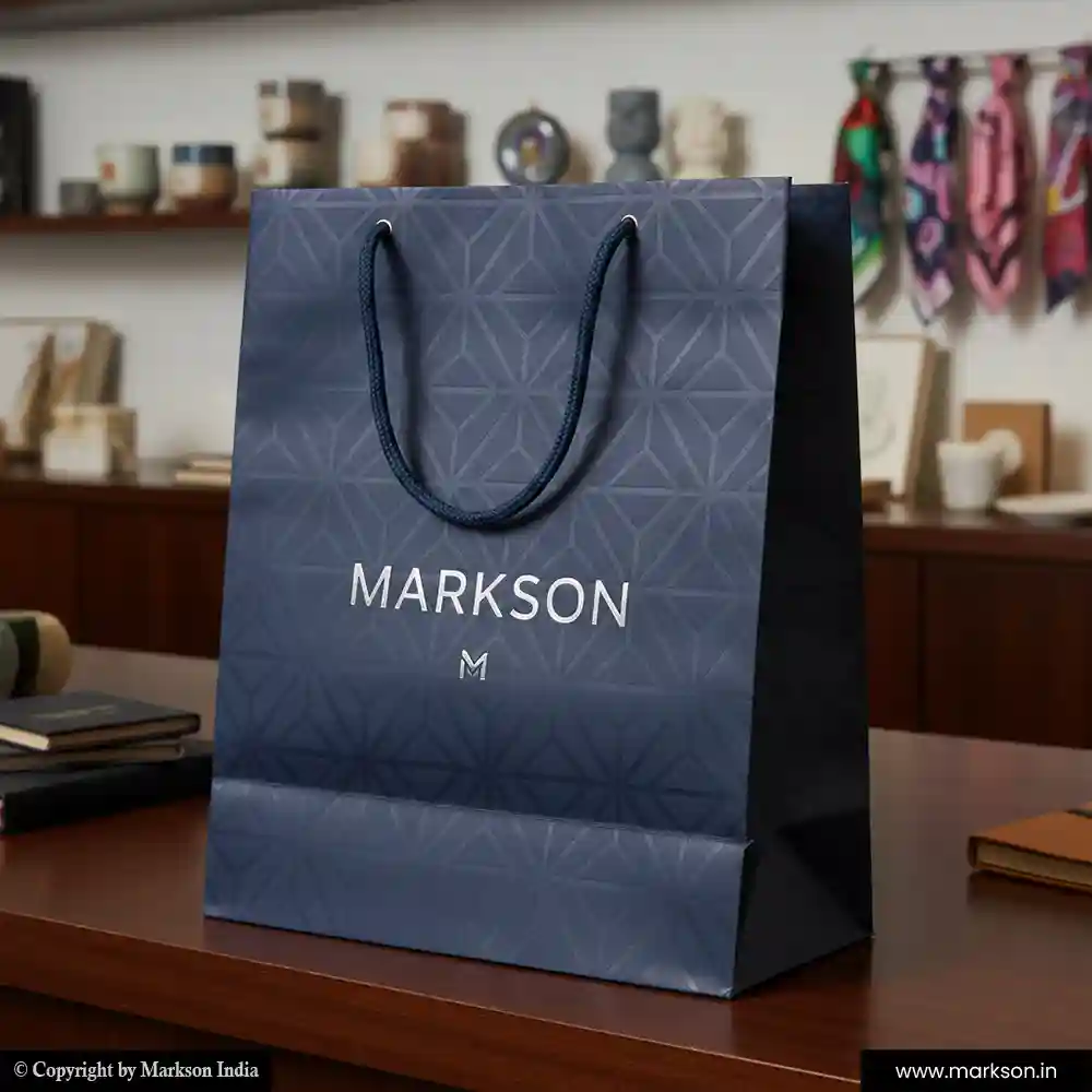 Best Premium Design Paper Bags With Cotton Rope Handle Printing Services Markson India