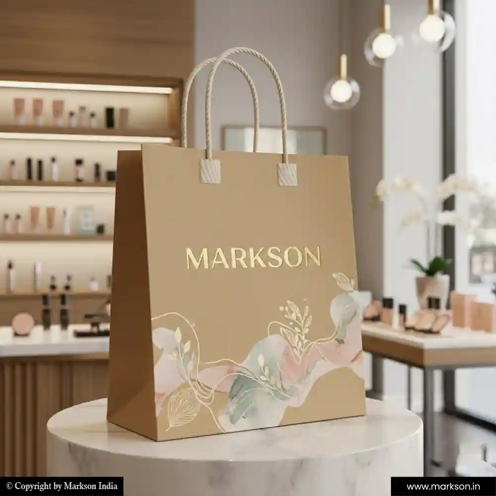 Best Printed Paper Bags with Twisted PP Handle Printing Services Markson India