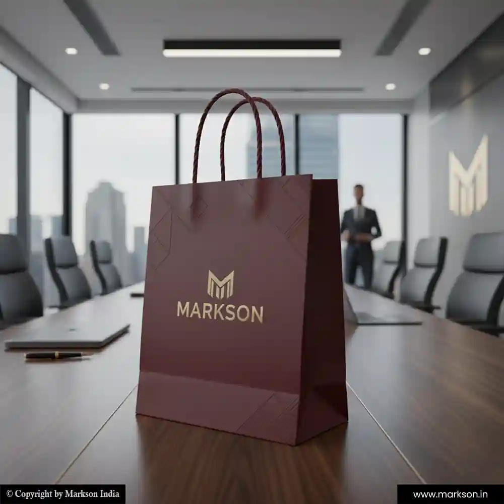 Best Standard Paper Bags with Twisted PP Handle Printing Services Markson India