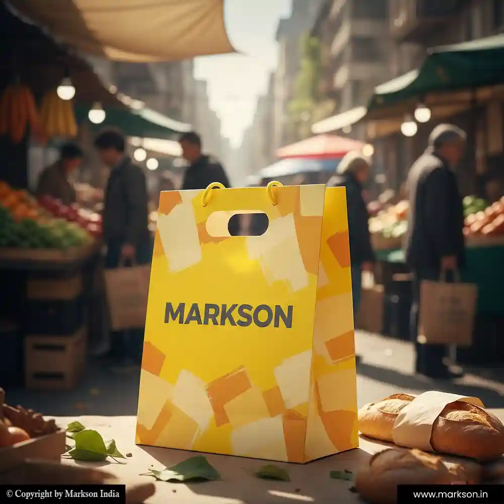 Buy A4 Paper Bags with Die Cut Handle Designing Near Me Markson India