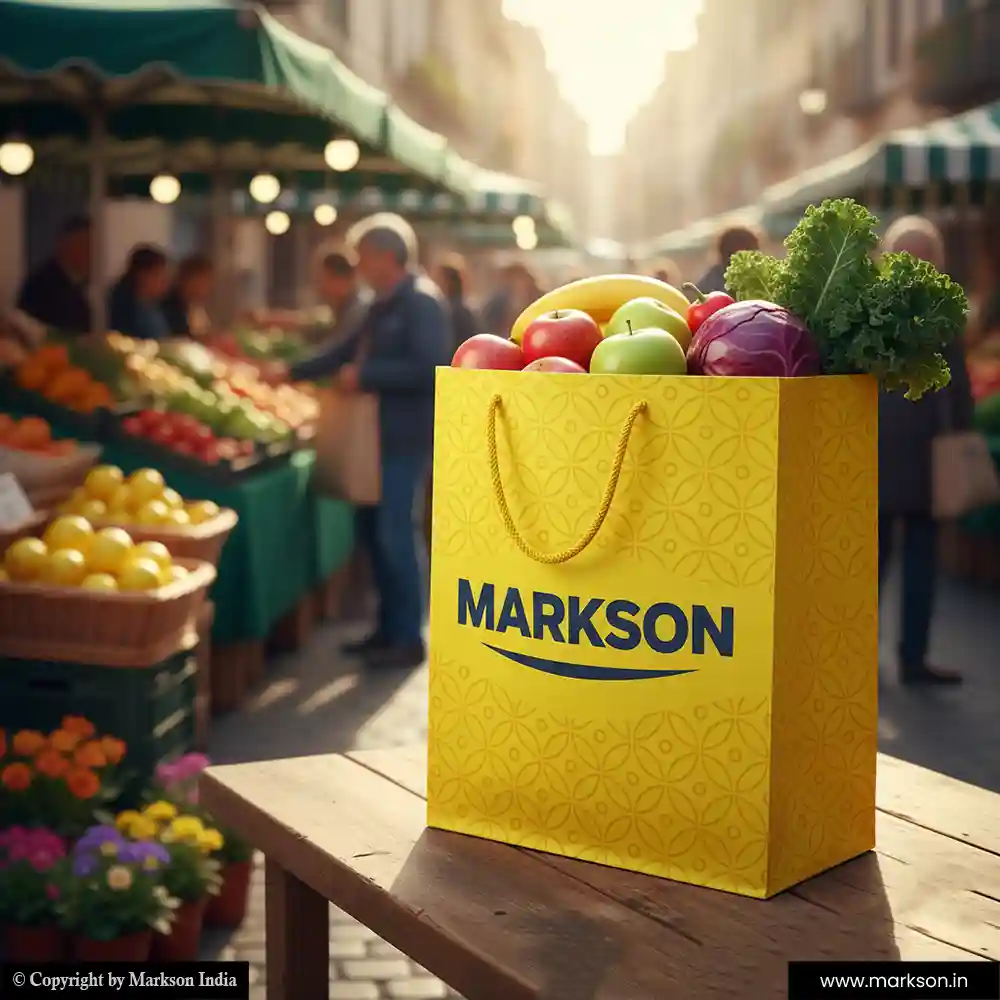 Buy A5 Paper Bags with Cotton Rope Handle Designing Near Me Markson India