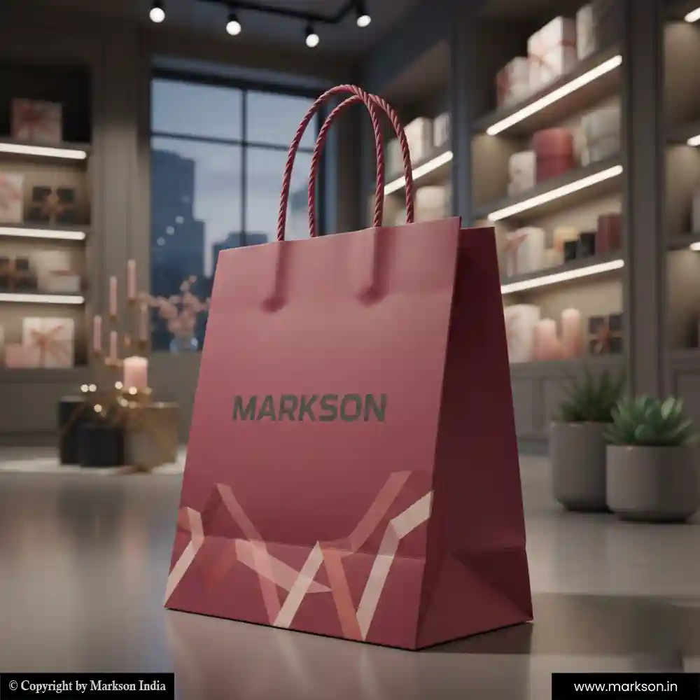 Buy A5 Paper Bags with Twisted PP Handle Designing Near Me Markson India