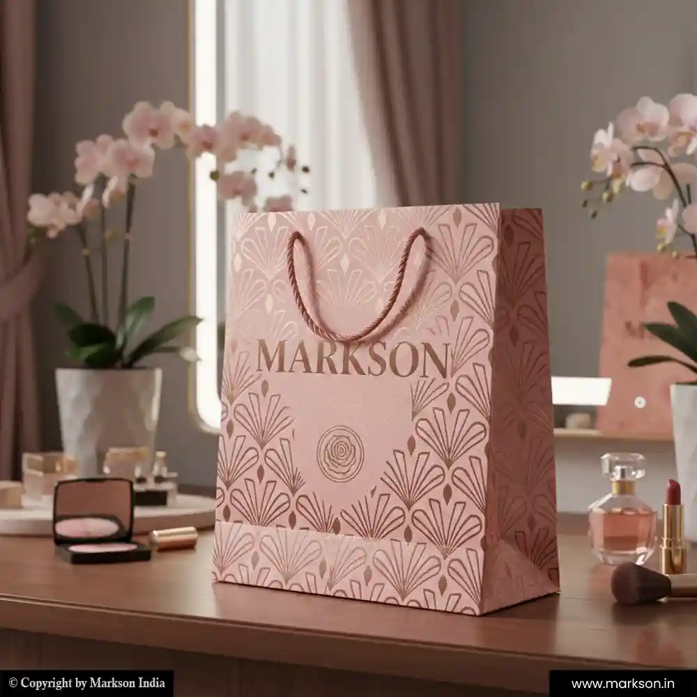 Buy Cosmetic Paper Bags with Cotton Rope Handle Designing Near Me Markson India