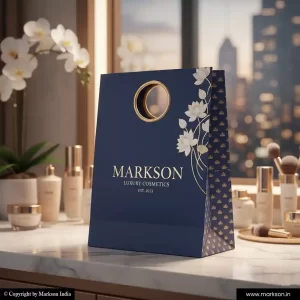 Buy Cosmetic Paper Bags with Die Cut Handle Designing Near Me Markson India