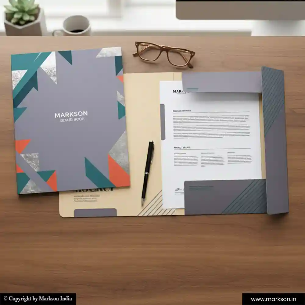 Buy Custom File Folders with Three Flap Best Price Markson India