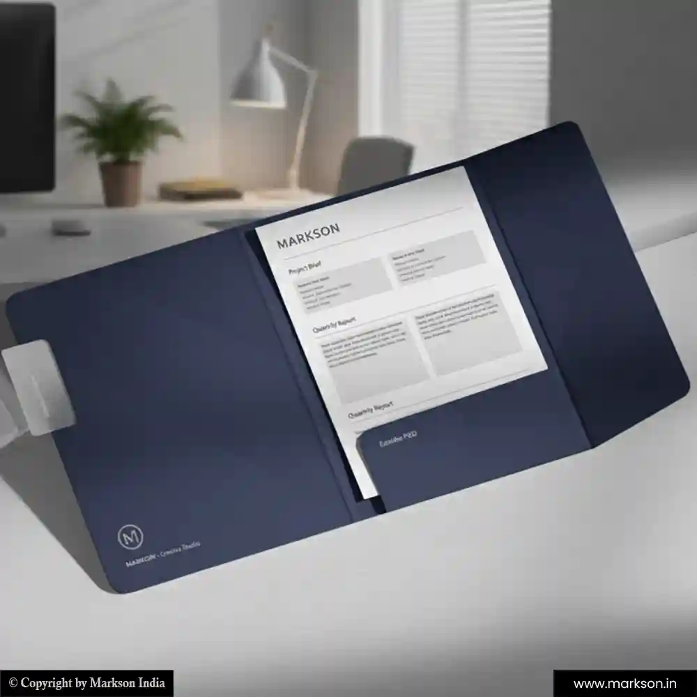 Buy Custom File Folders with Two Flap Best Price Markson India