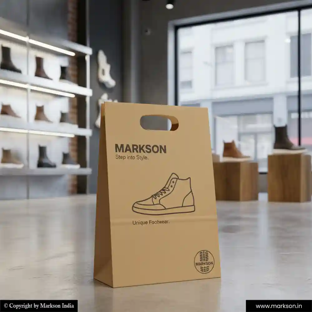 Buy Eco Friendly Paper Bags with Die Cut Handle Designing Near Me Markson India