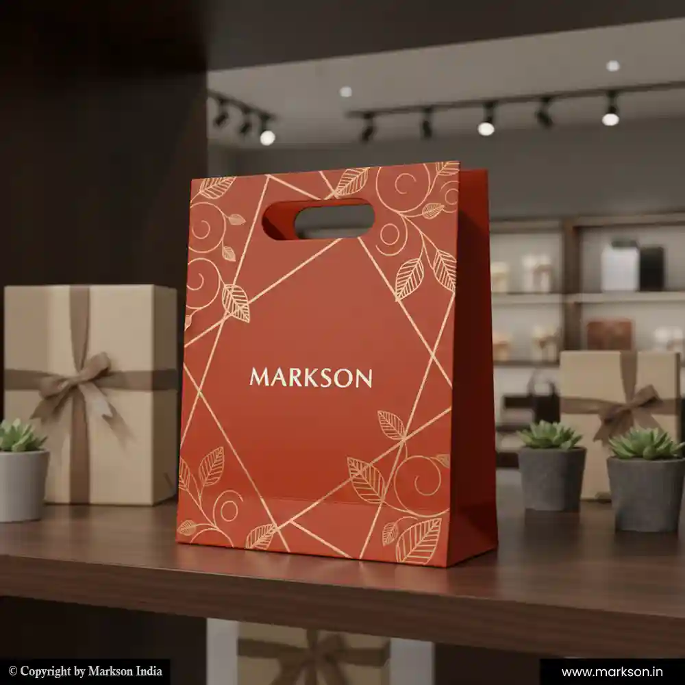 Buy Gift Paper Bags with Die Cut Handle Designing Near Me Markson India