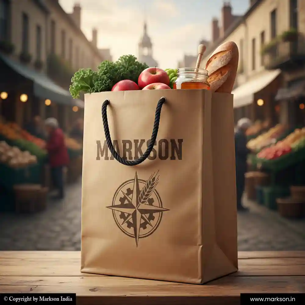 Buy Grocery Paper Bags with Cotton Rope Handle Designing Near Me Markson India