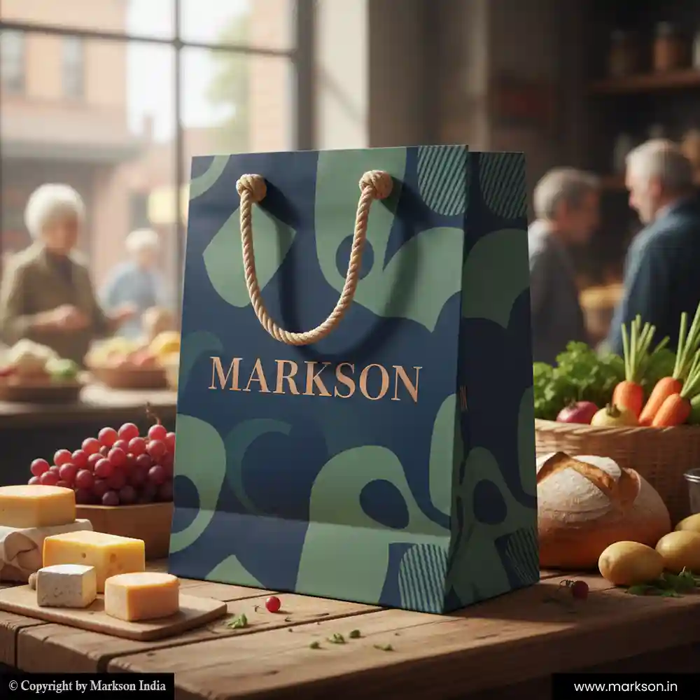 Buy Grocery Paper Bags with Rope Handle Designing Near Me Markson India