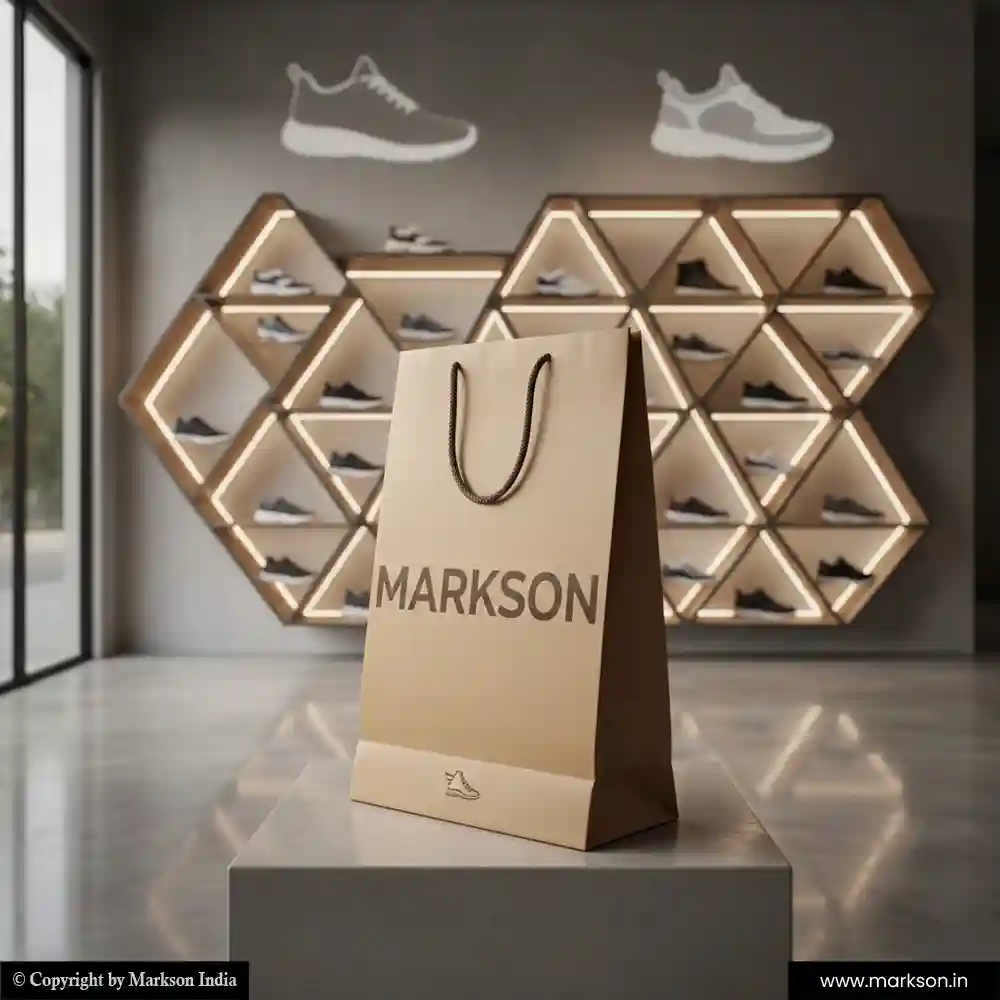 Buy Kraft Paper Bags with Twisted PP Handle Designing Near Me Markson India