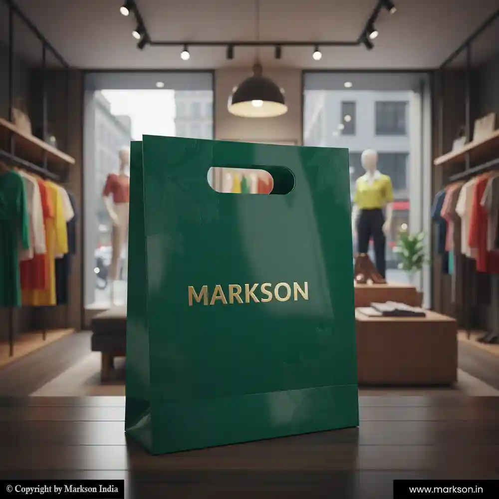 Buy Laminated Paper Bags with Die Cut Handle Designing Near Me Markson India