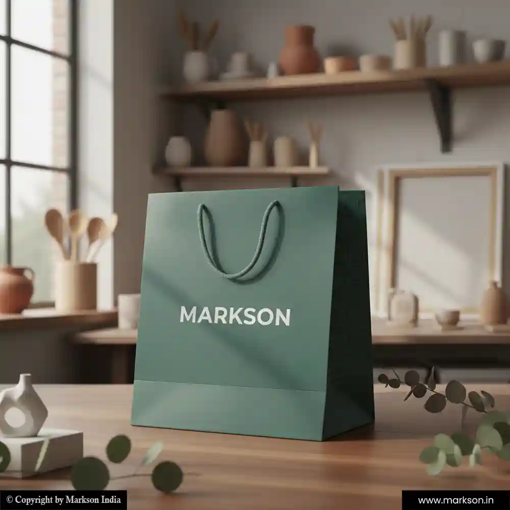 Buy Plain Paper Bags with Cotton Rope Handle Designing Near Me Markson India