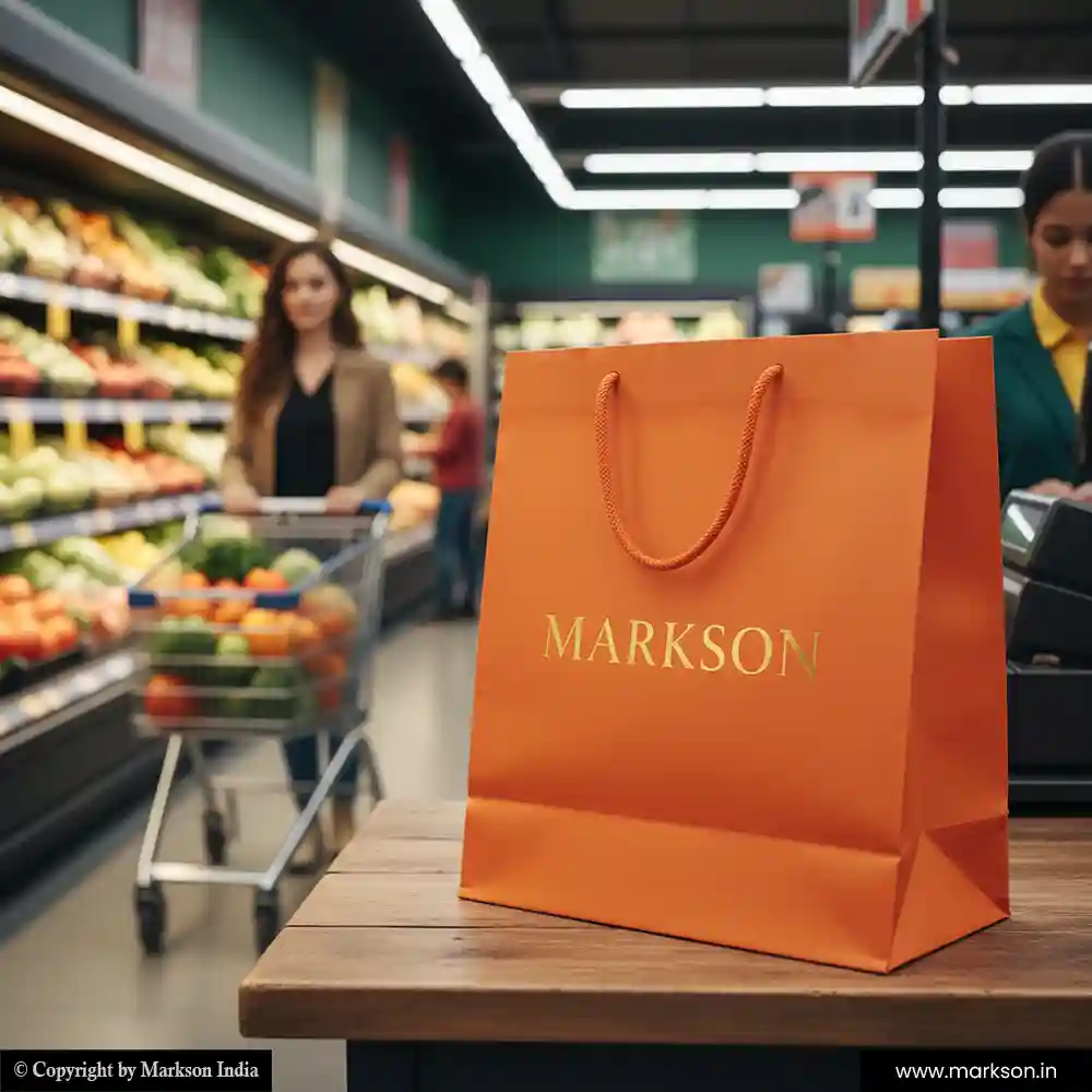 Buy Plain Paper Bags with Rope Handle Designing Near Me Markson India