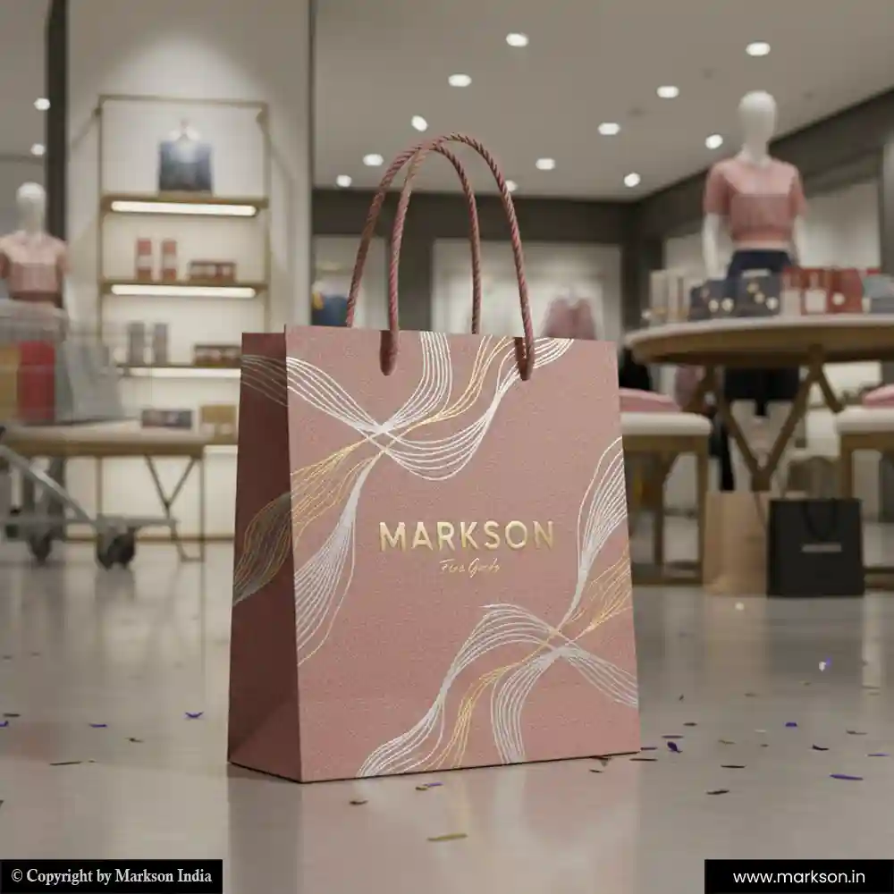Buy Printed Paper Bags with Rope Handle Designing Near Me Markson India