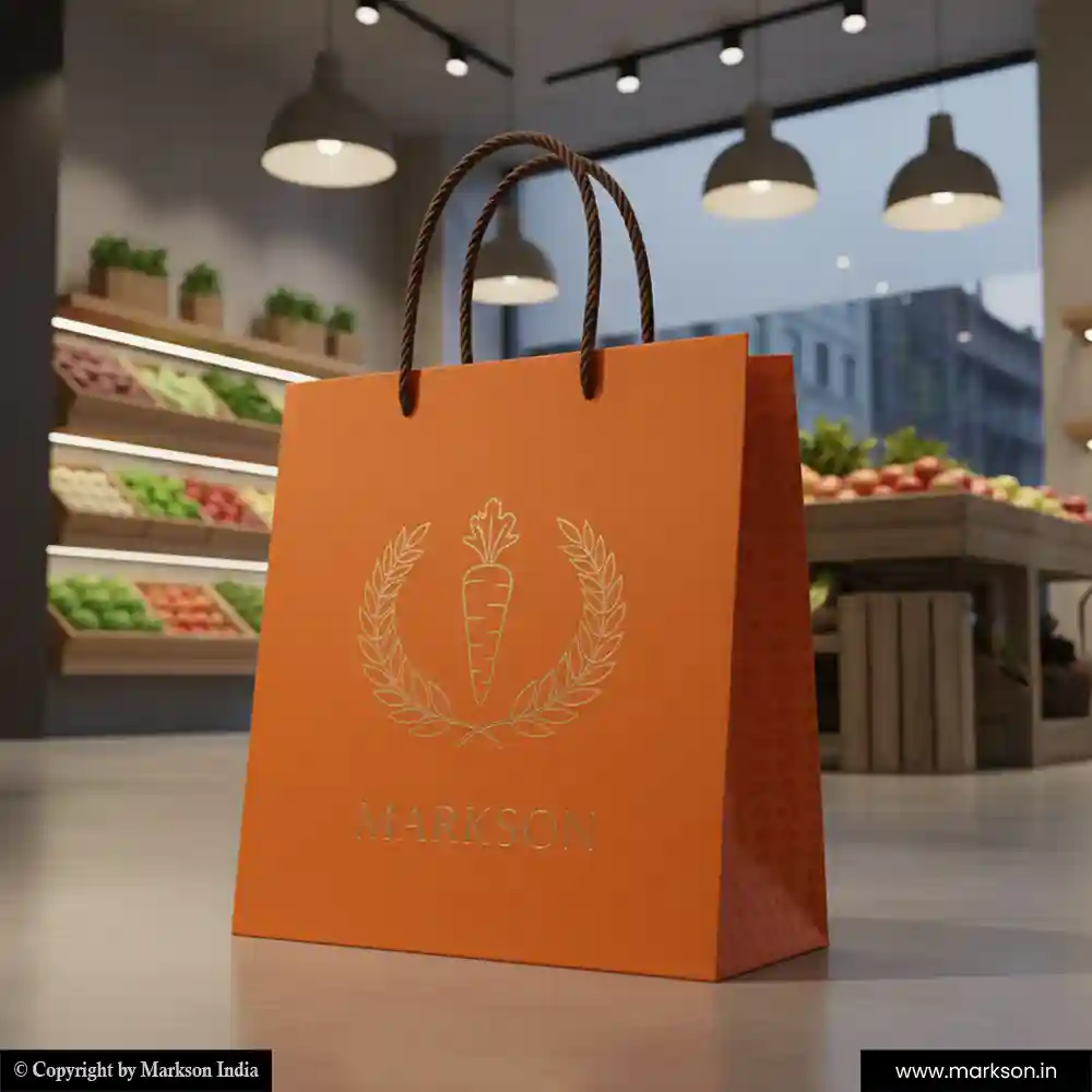 Buy Printed Paper Bags with Twisted PP Handle Designing Near Me Markson India