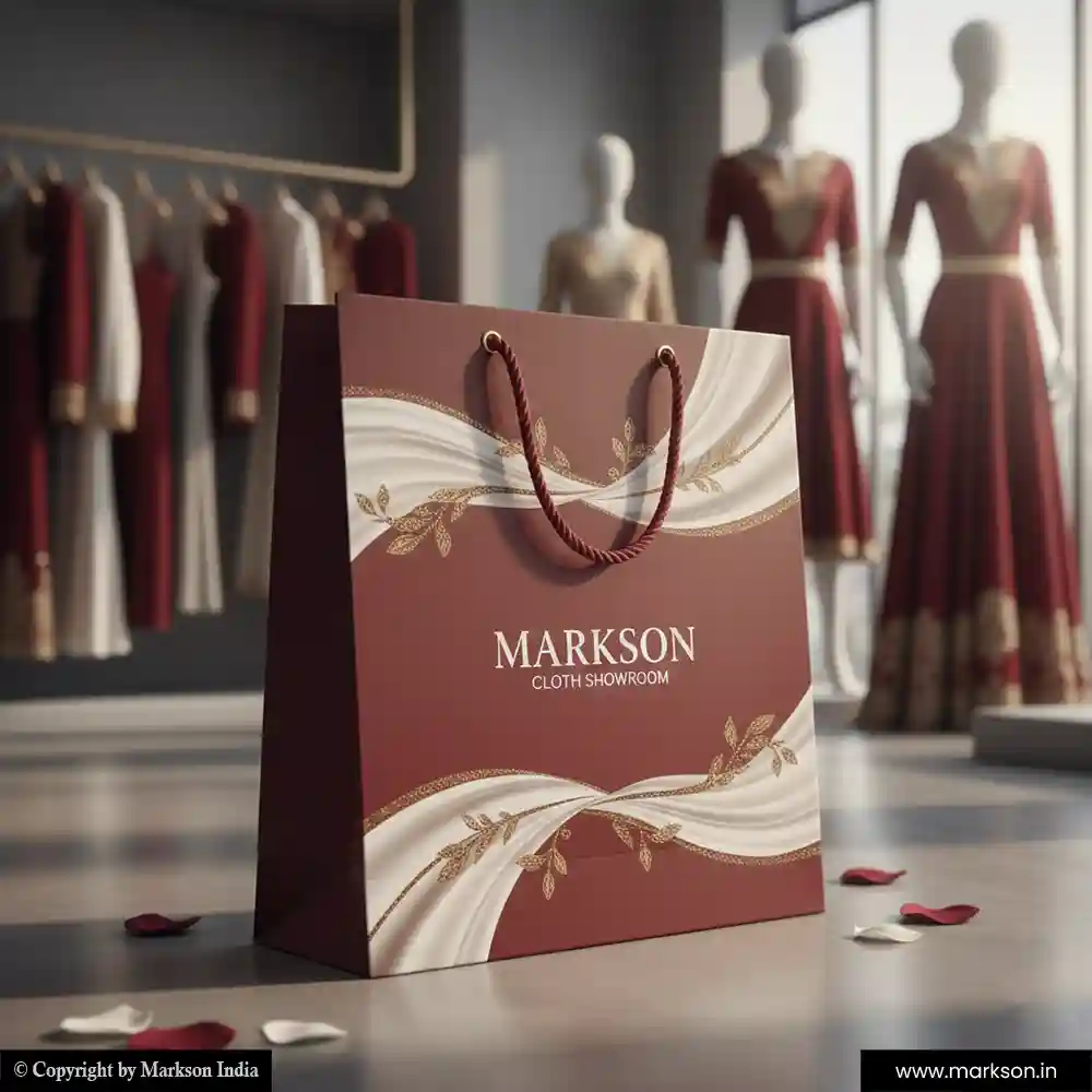 Buy Shopping Paper Bags with Rope Handle Designing Near Me Markson India