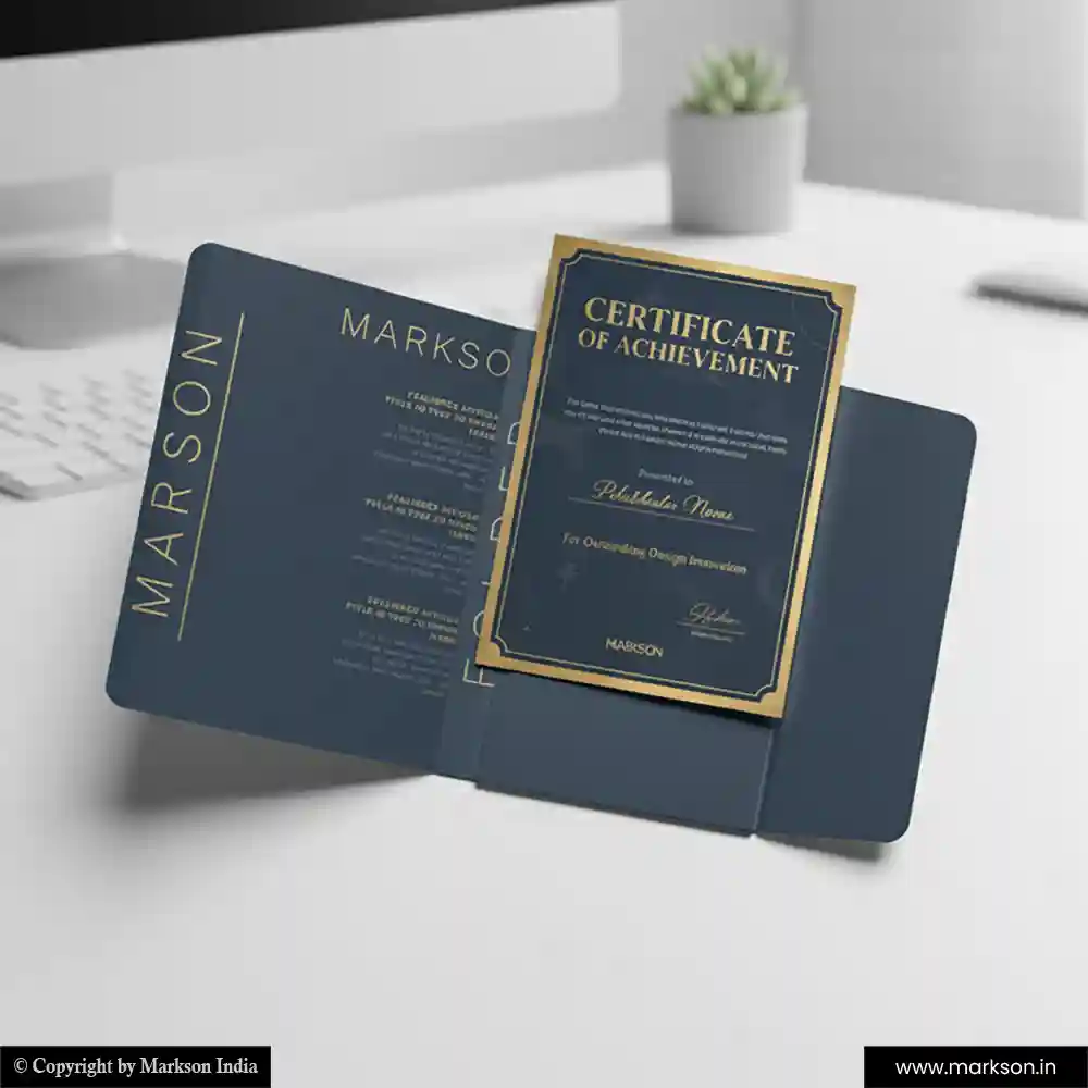 Free Certificate File Folders with Two Flap Latest Designs Markson India