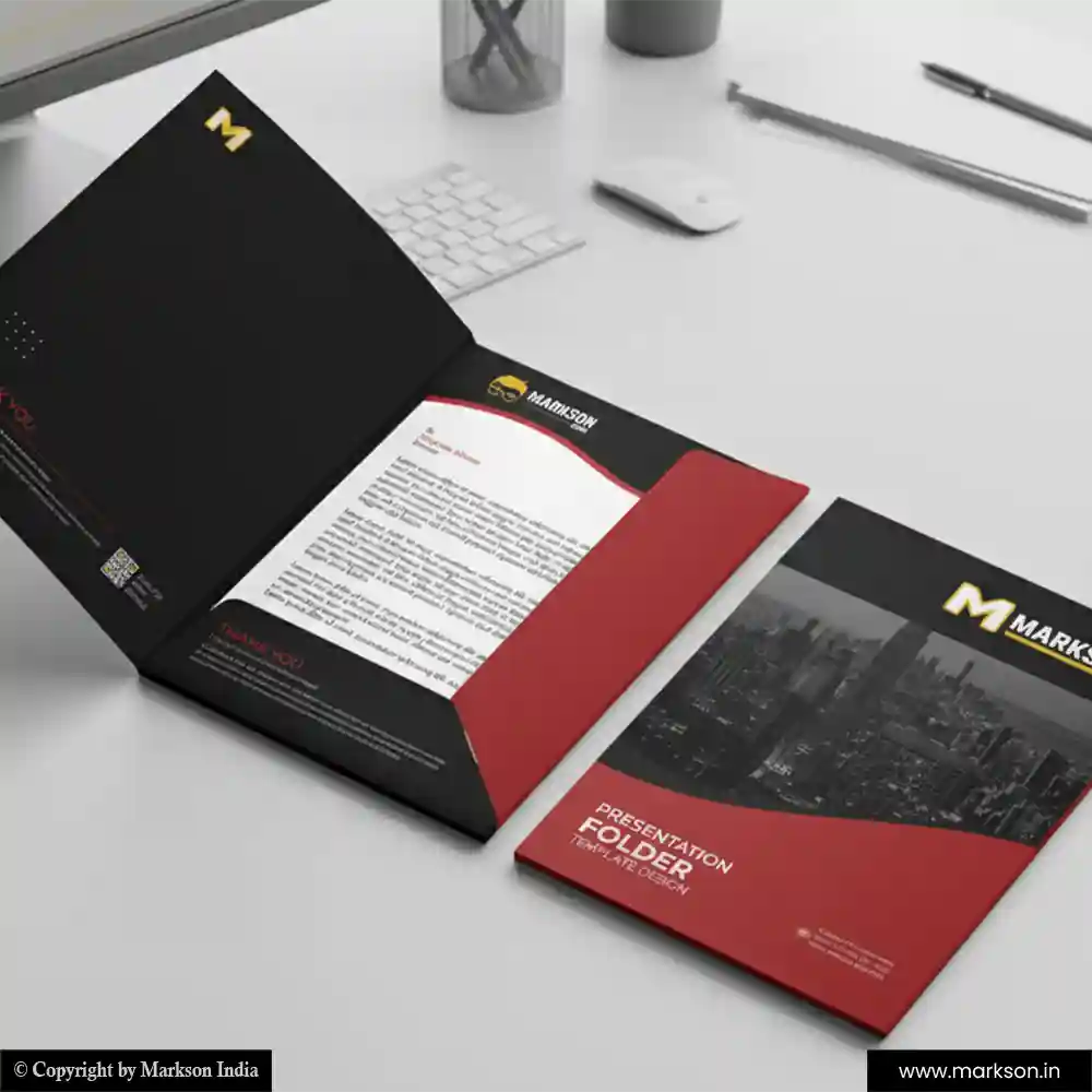 Free Corporate File Folders with Two Flap Latest Designs Markson India