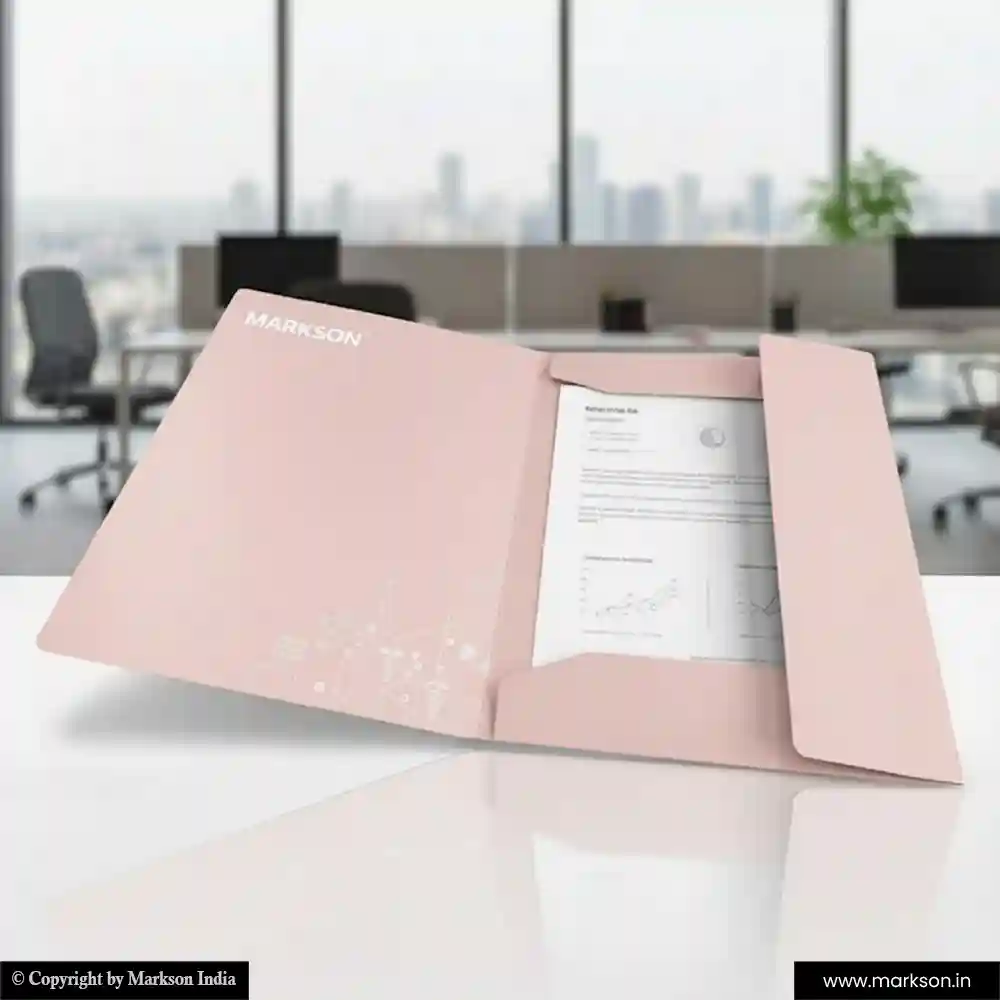 Free Document File Folders with Three Flap Latest Designs Markson India