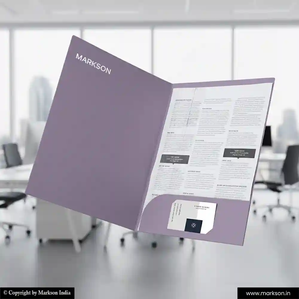Free Paper File Folders with Single Pocket Latest Designs Markson India