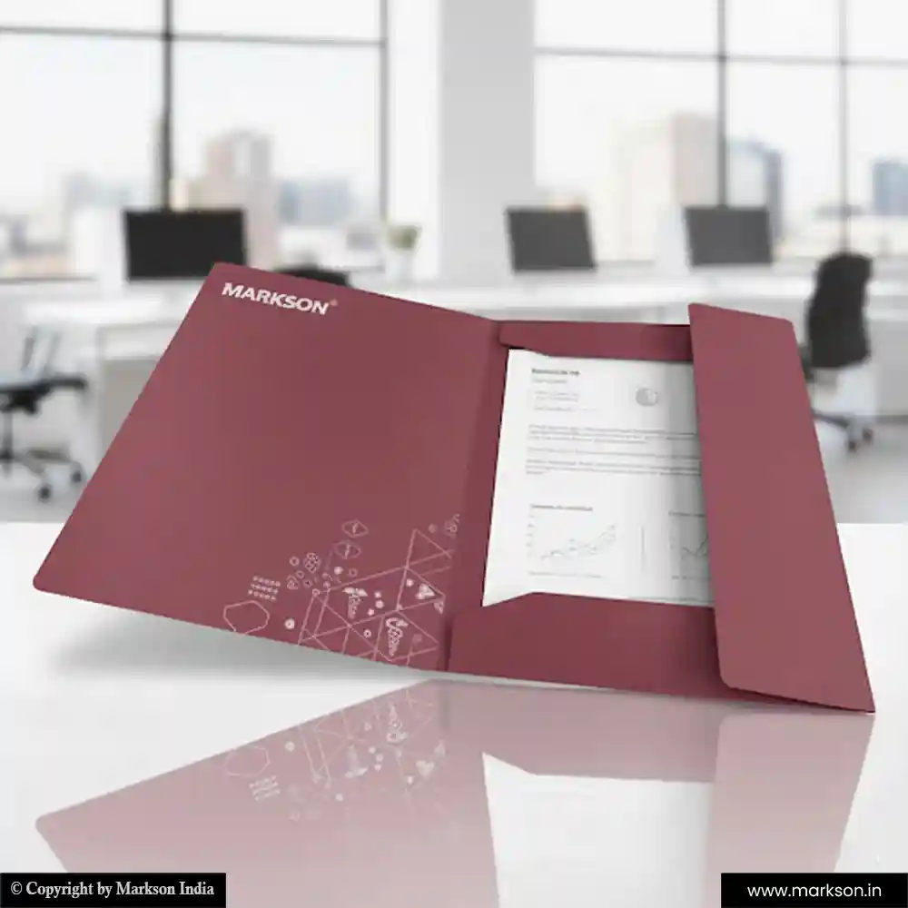 Free Personalized File Folders with Three Flap Latest Designs Markson India