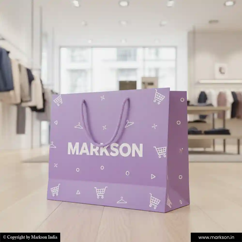 New A3 Paper Bags with Cotton Rope Handle Printing Online Markson India