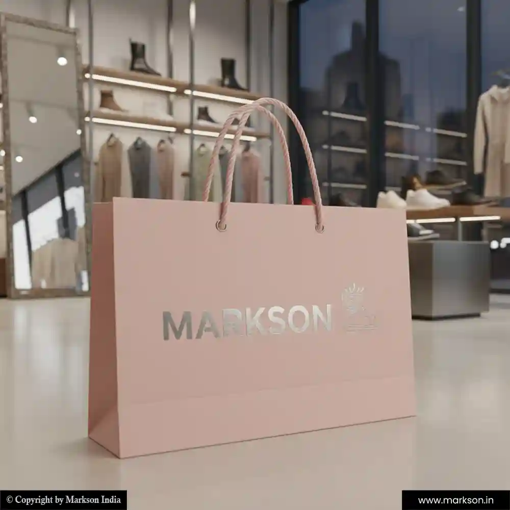New A3 Paper Bags with Twisted PP Handle Printing Online Markson India