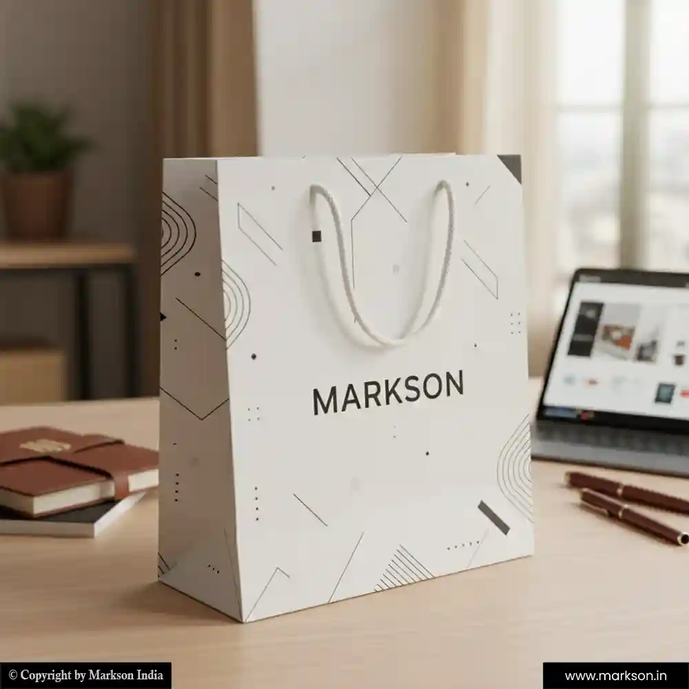 New A4 Paper Bags with Cotton Rope Handle Printing Online Markson India